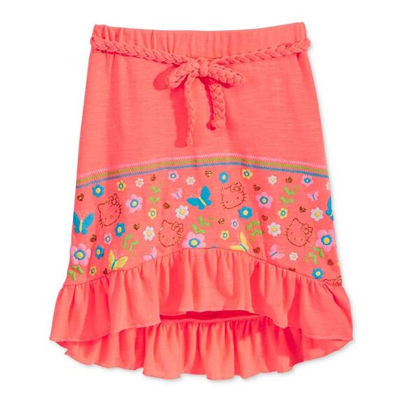 evy of California Girls Hello Kitty Hi-Lo High-Low Skirt, Orange, NWT - Picture 1 of 1